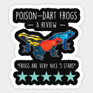 Poison Dart Frog Review Sticker